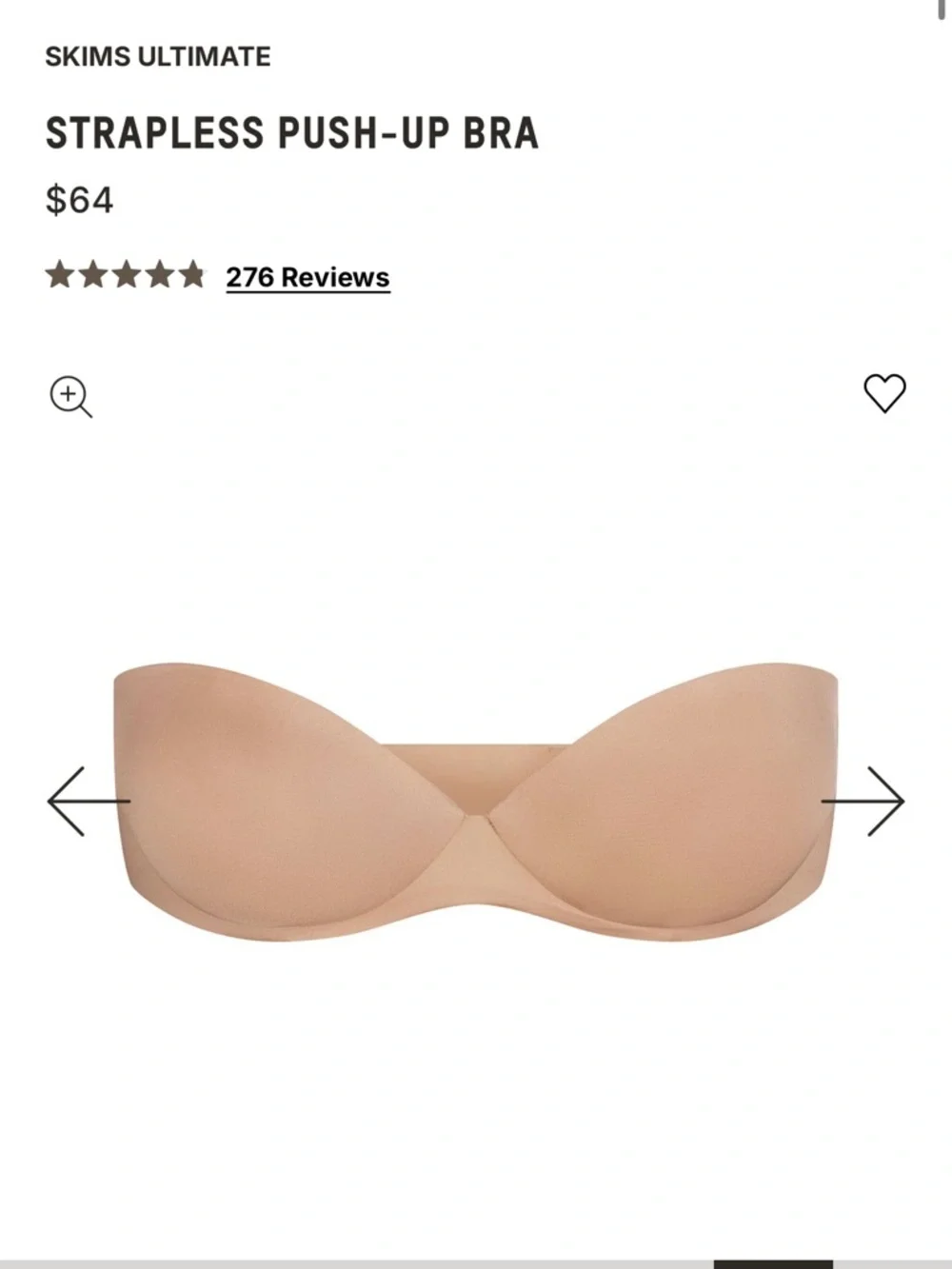 Skims Ultimate Strapless Push-Up Bra - Clay - Picture 2 of 4